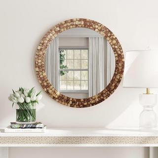 Mila Coconut Shell Mirror
