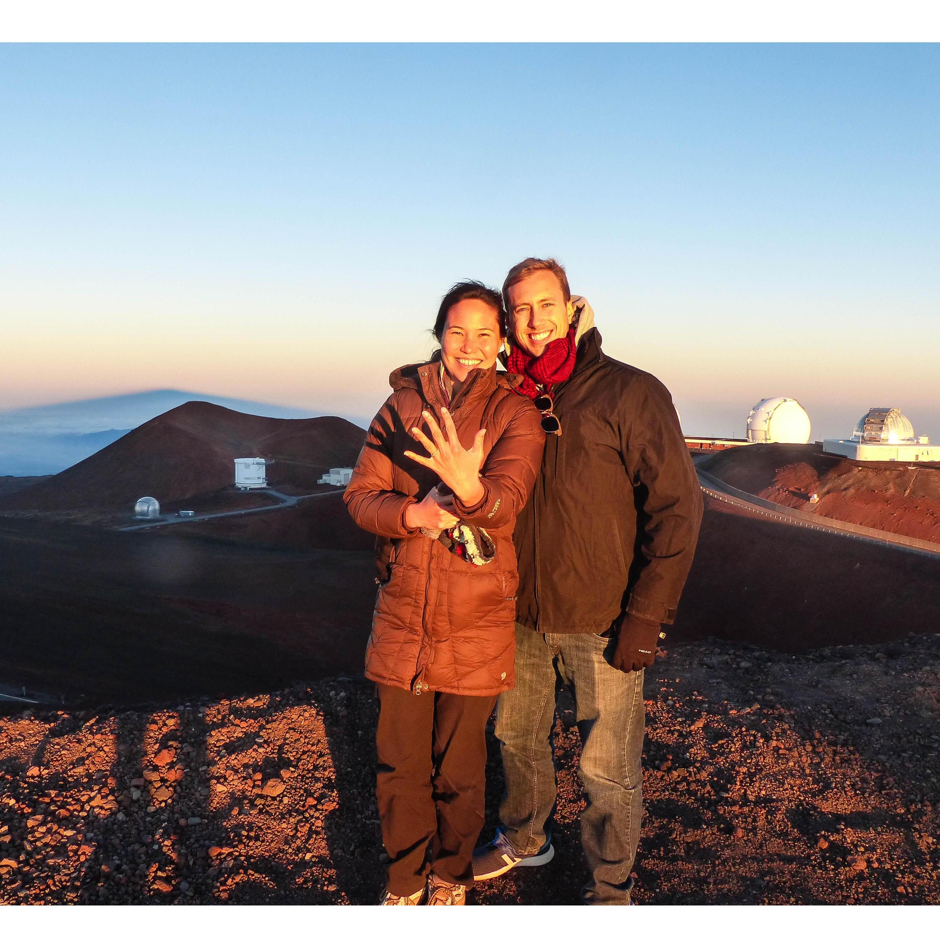 Family trip to Kim's workplace at the Maunakea summit.