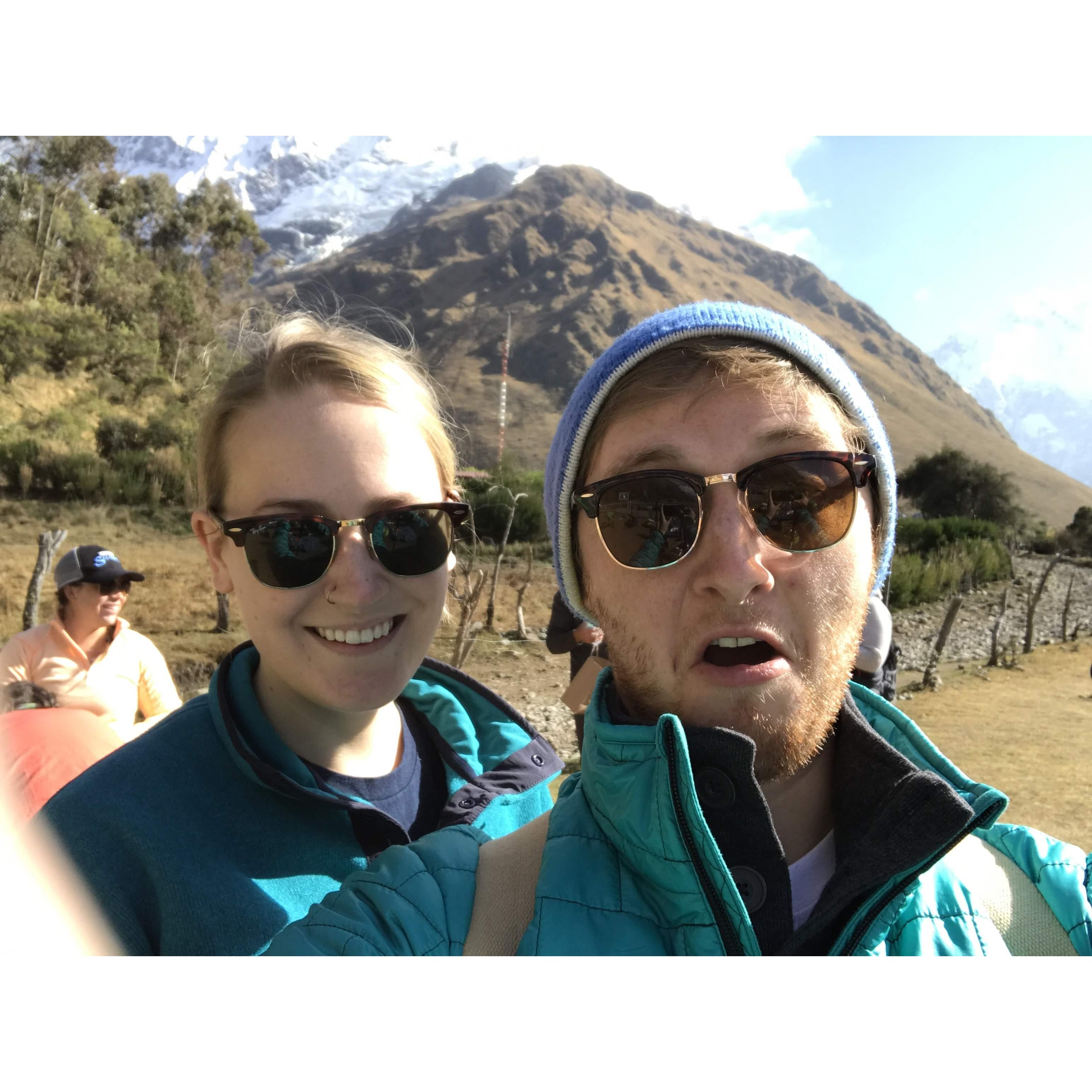 The first steps of a difficult 4 day hike along Salkantay Trail. 

[Salkantay Trek, Peru - 2017]