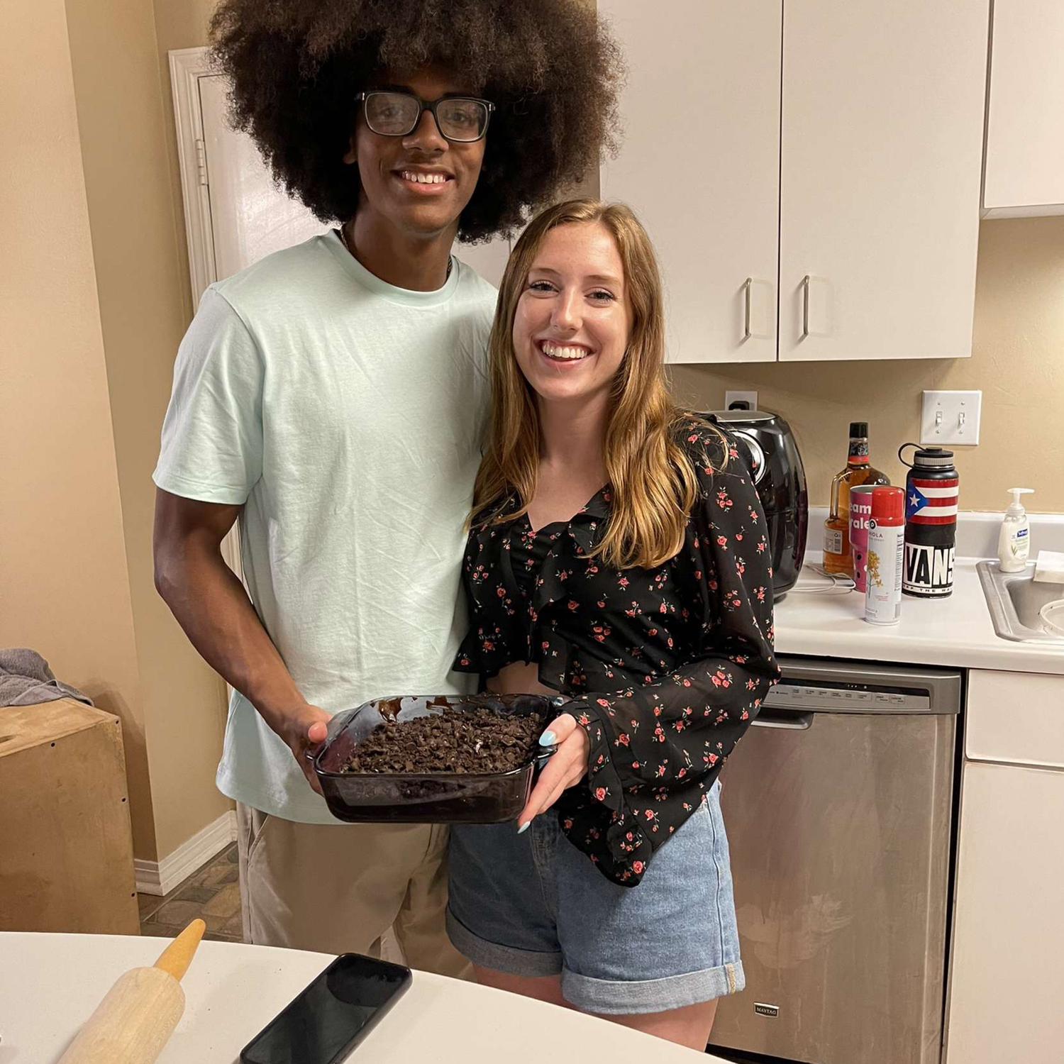 Rebekah's first trip to Florida, making dessert which has become one of our favorite things to do together.
