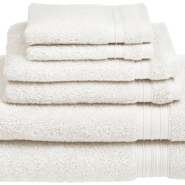 HygroSoft Fast Drying and Absorbent 100% Cotton 6-Piece Towel Set, White