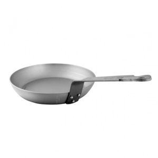Mauviel M'STEEL Black Carbon Steel Round Frying Pan With Iron Handle, 9.4-In