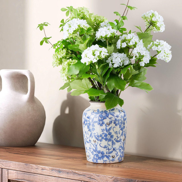 Handmade Blue and White Porcelain Vase for Flowers | Elegant Home Decor & Thoughtful Gift | gift | Room Decor