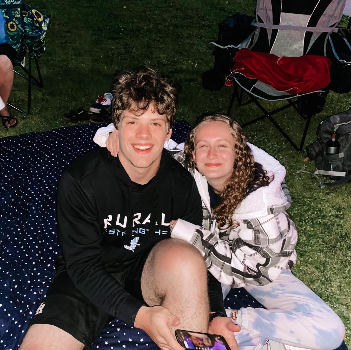 Watching the Fourth of July fireworks!