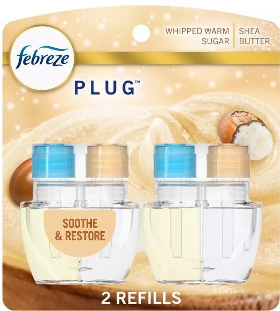 Generic F.e.b.r.e.z.e Odor-Fighting Fade Defy Plug Air Freshener (2) of 0.87 fl oz Refills (Soothe & Restore), Clear