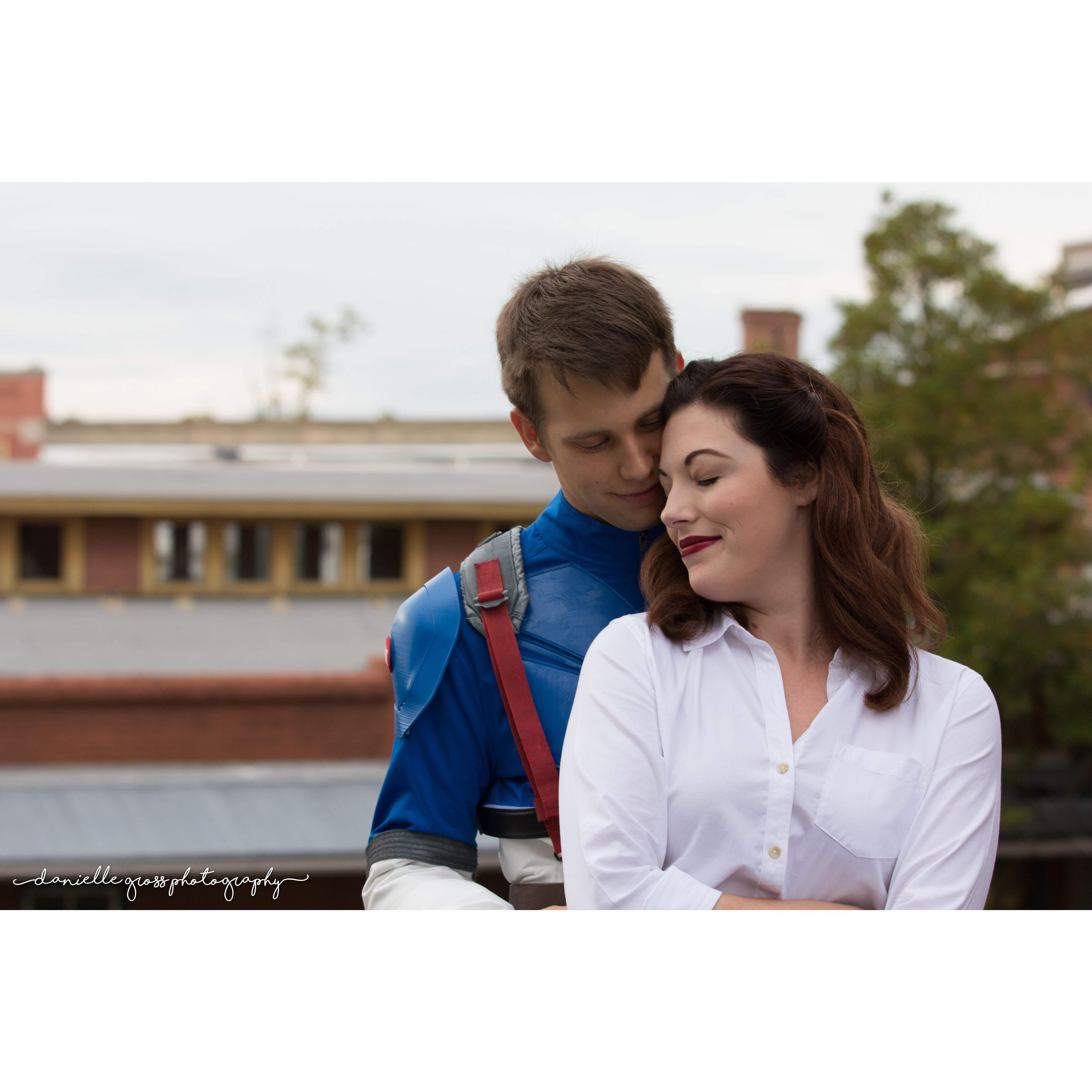 Halloween as Captain America and Agent Carter 2019