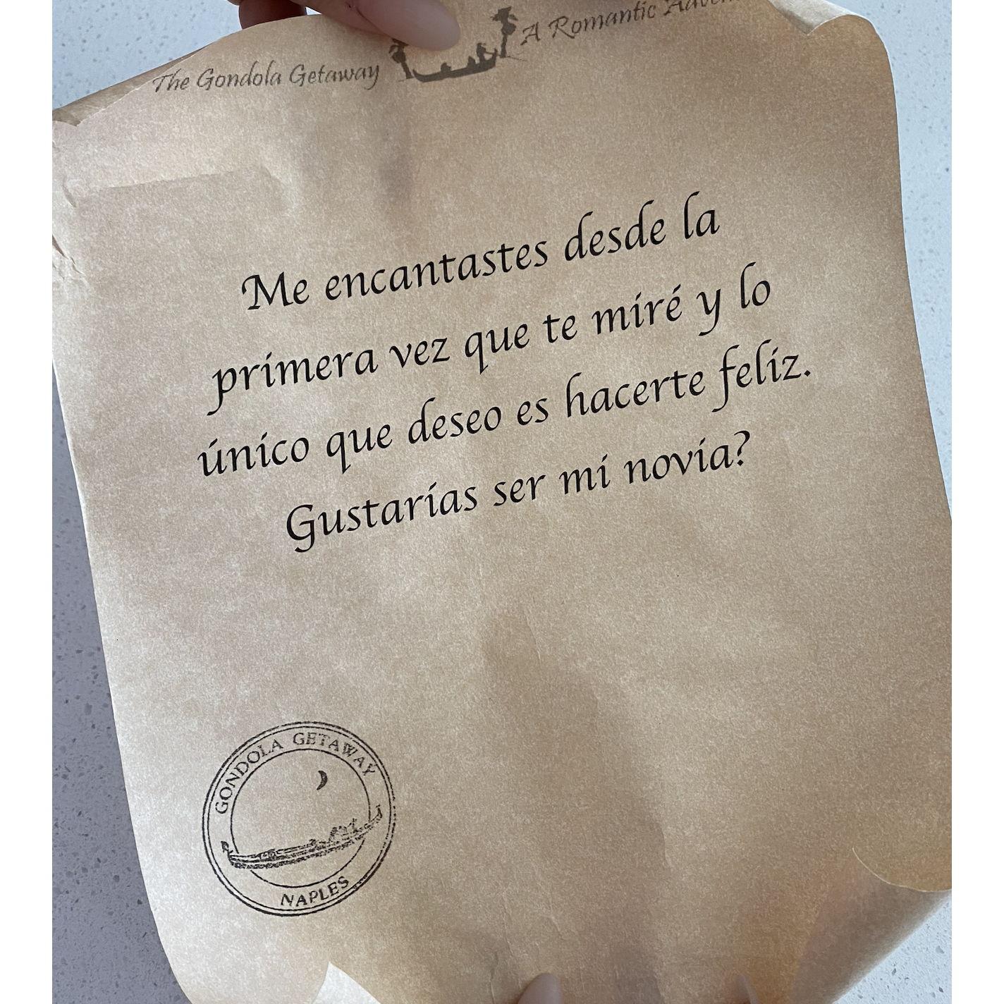 Gustarías ser mi novia?