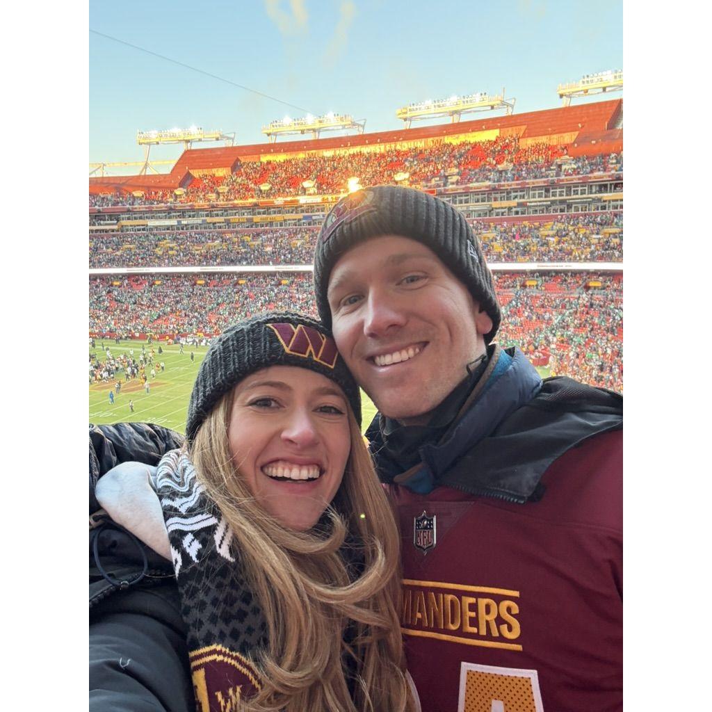 Our first Commanders game together and they won!