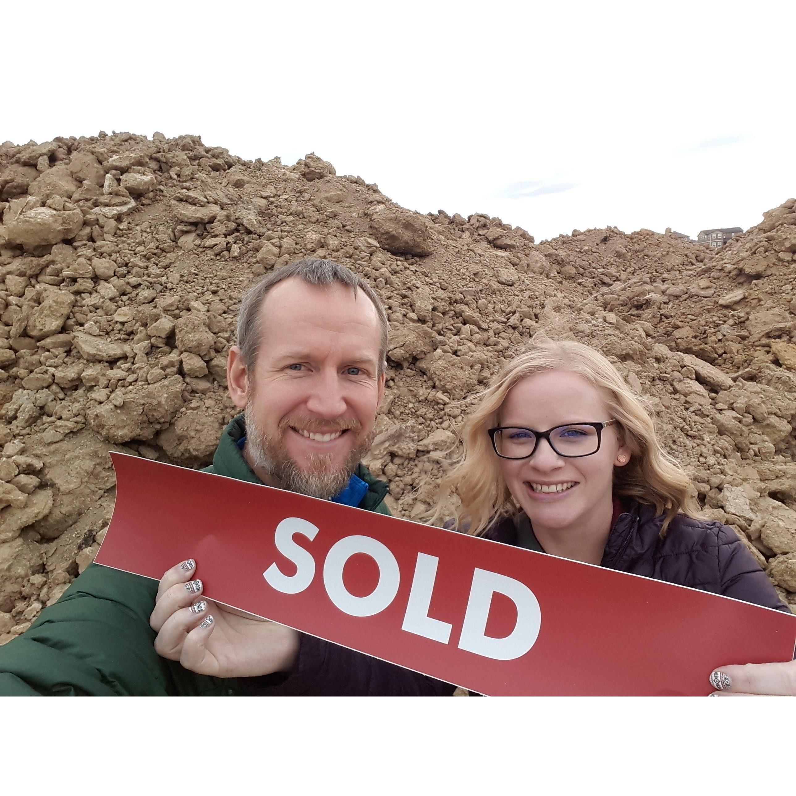 The day we spent a lot of money for a pile of dirt! (That would turn into a beautiful house) 12/31/2018
