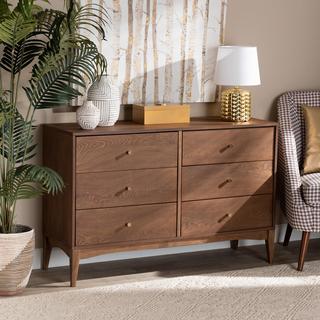 Landis 6-Drawer Mid-Century Modern Dresser