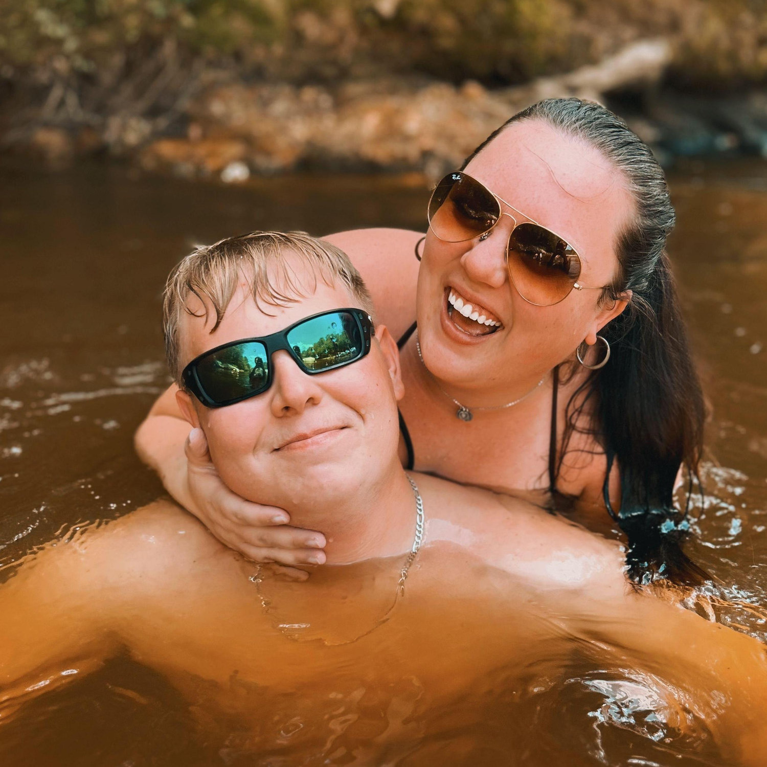 We spent the rest of the summer after Brayden came back from Canada in the creek.