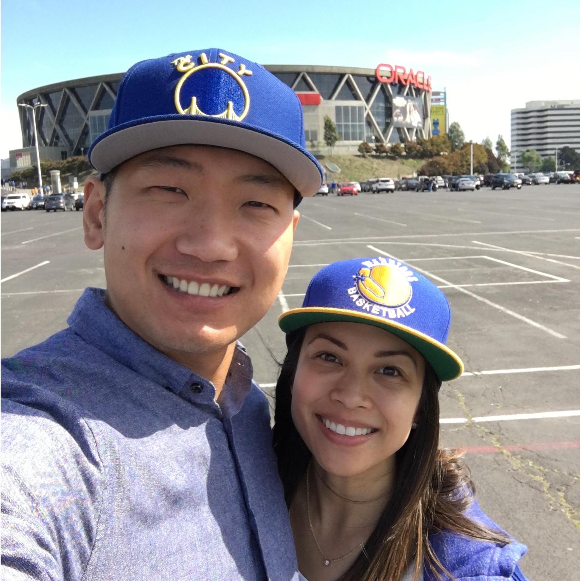 4/2016 Warriors game right before Andrew's 32nd birthday and big move to SD to be with Charlene.