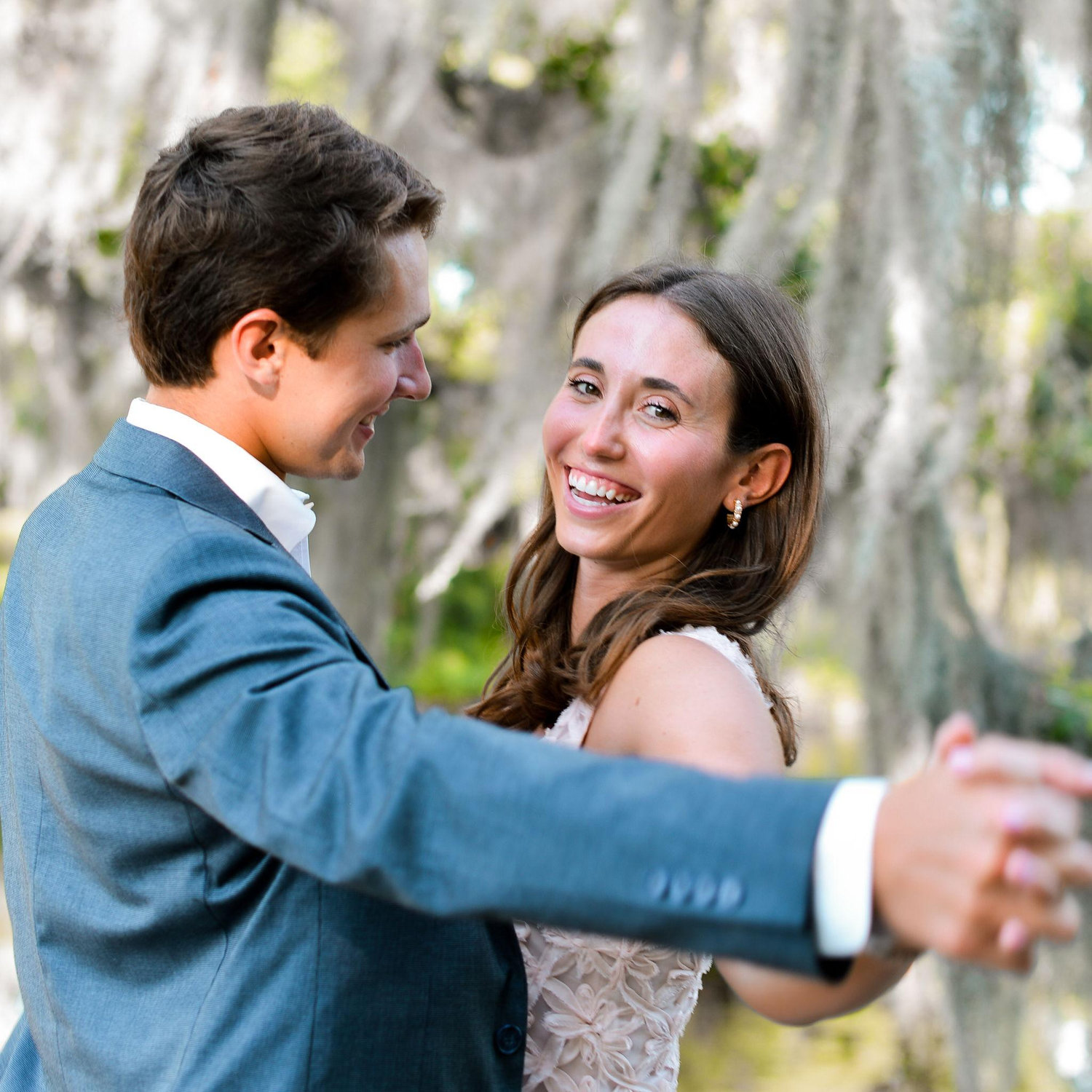 William and Katie took engagement photos at City Park in New Orleans and the New Orleans Country Club with a friend, Anika Pai, as the photographer!