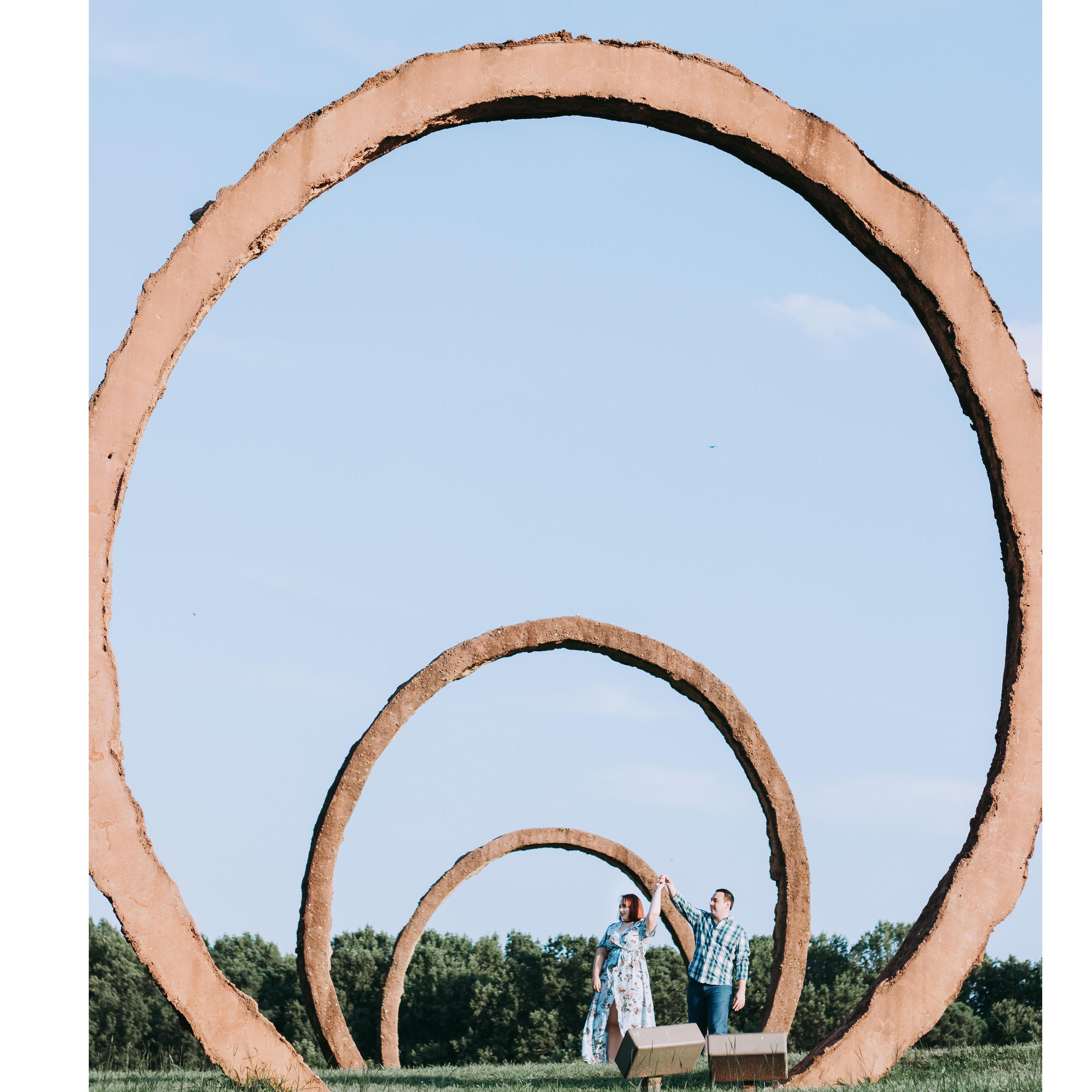 our first engagement shoot, at the NC Museum of Art.