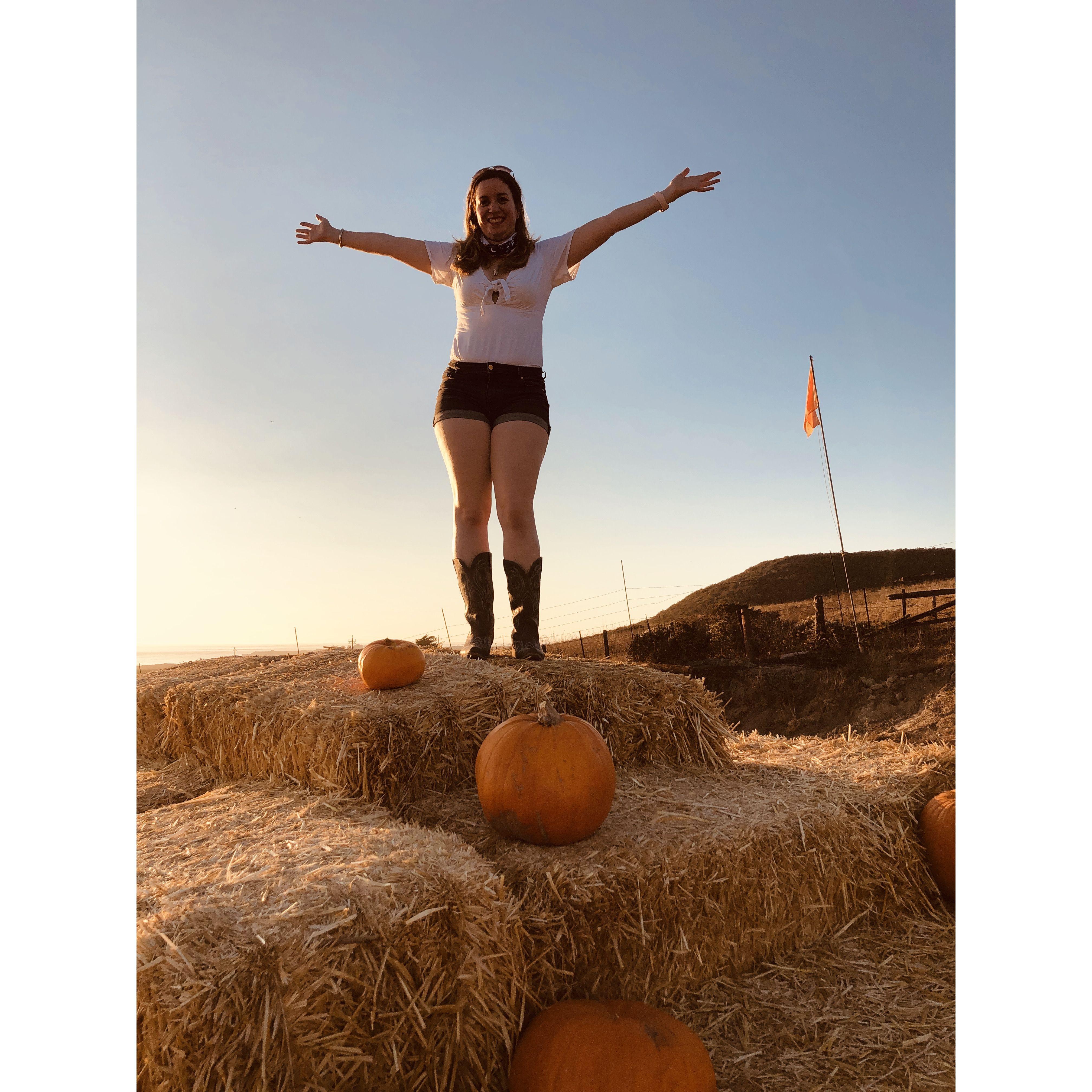 Halloween pumpkin patch in Santa Cruz. Our first time picking a pumpkin together.