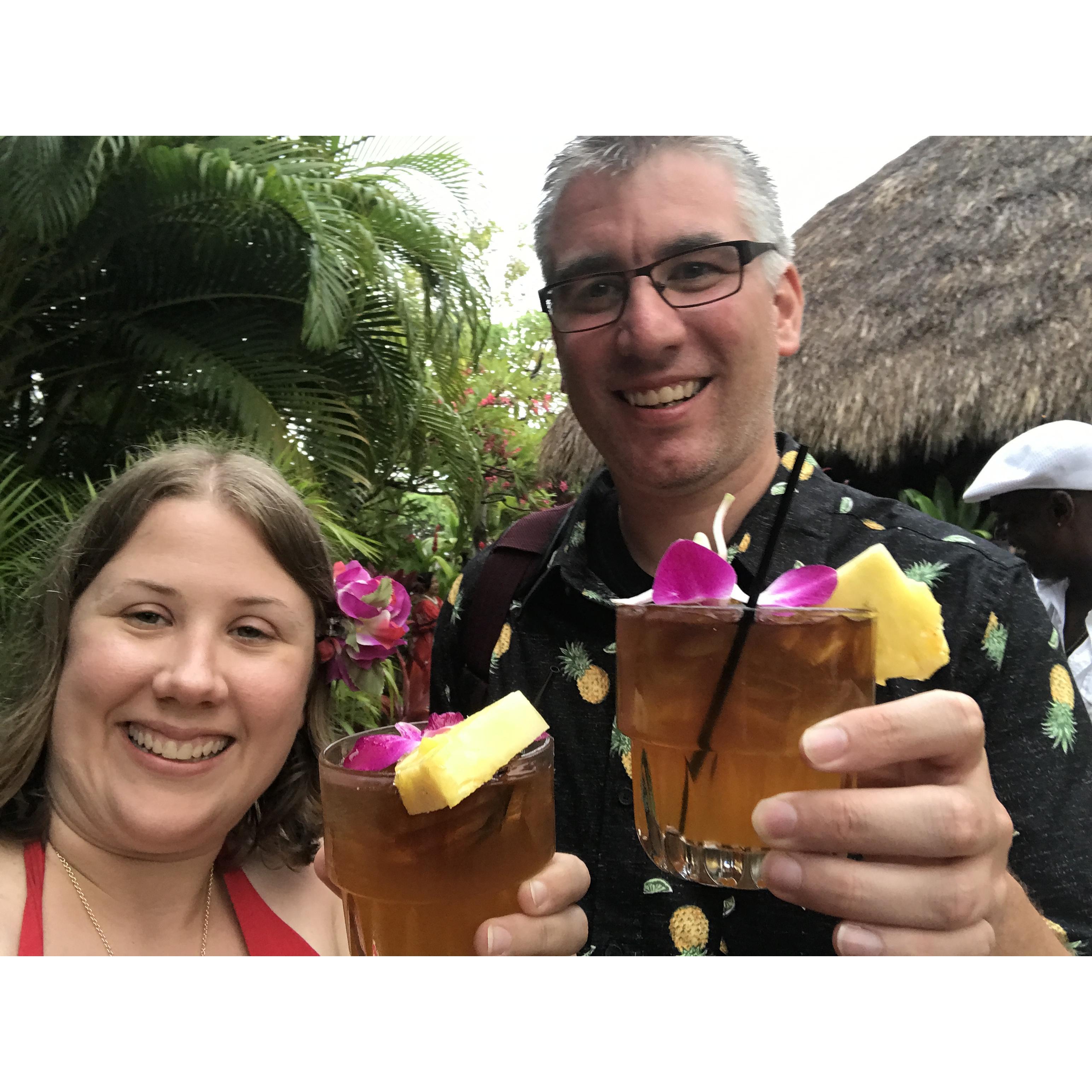 Cheers to our life together (shortly before engagement in Maui- 2018)