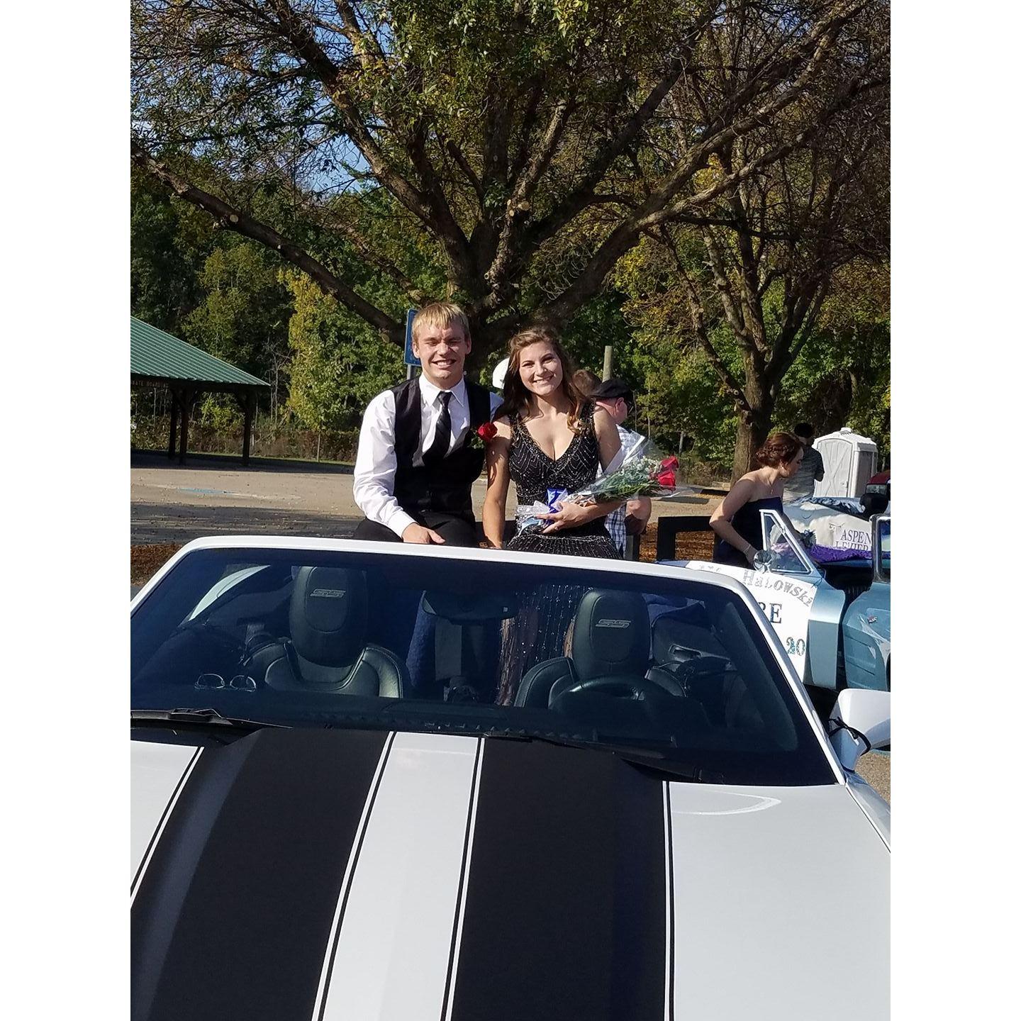 September 2017 - Homecoming Parade on Homecoming Court. 