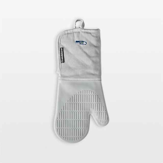 NFL Seattle Seahawks Grey Organic Cotton Oven Mitt with Silicone Grip