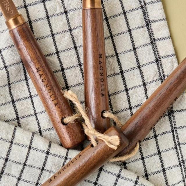 Walnut and Copper Measuring Spoons