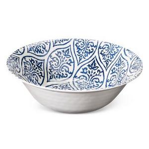 Plastic Geometric Serving Bowl 96oz Blue/White - Threshold™