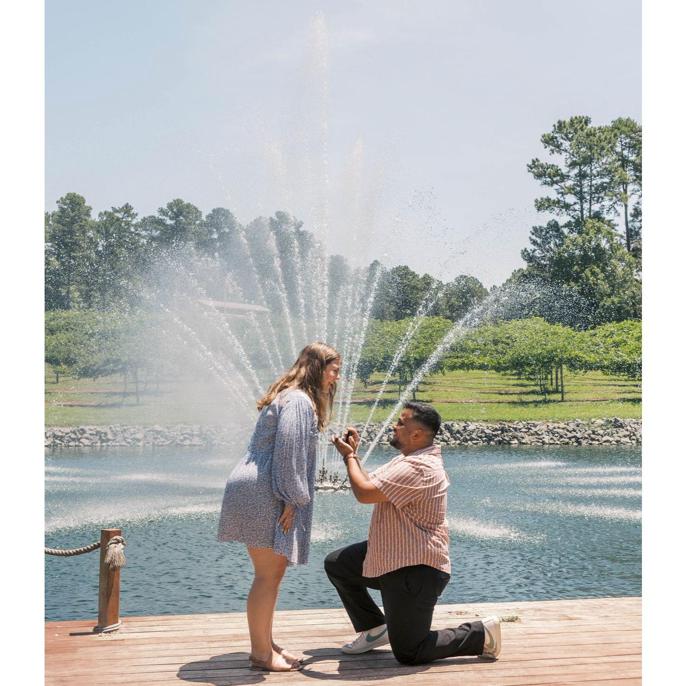 Eduardo asked Bethany to marry him at Zinchouse Winery on his birthday, 7/5/25.
