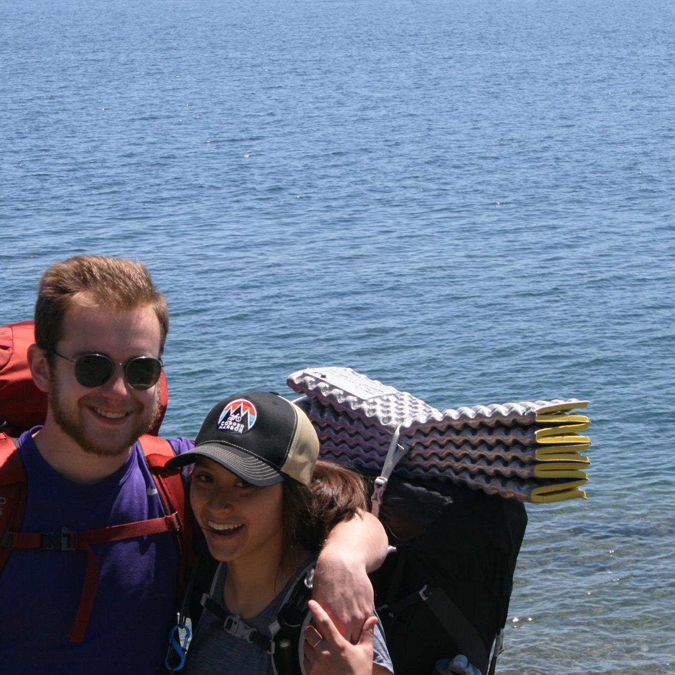 The beginning of Isle Royale 2019. Smiles soon faded after a 9 miles hike off a ferry ride.