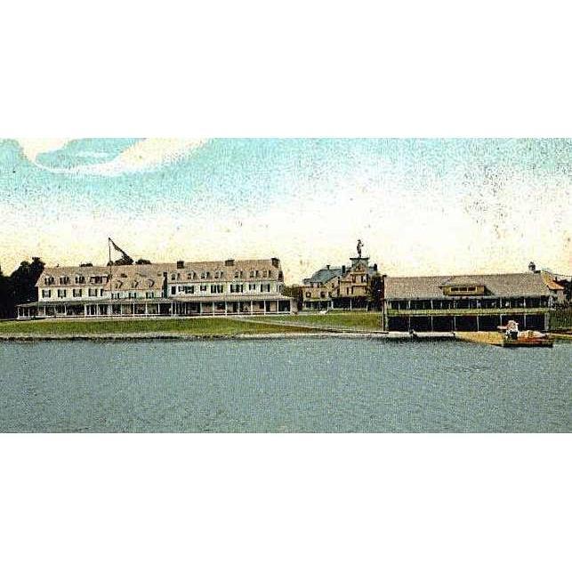 The old Saranac Inn before the fire in 1978. This is the property where the wedding will take place