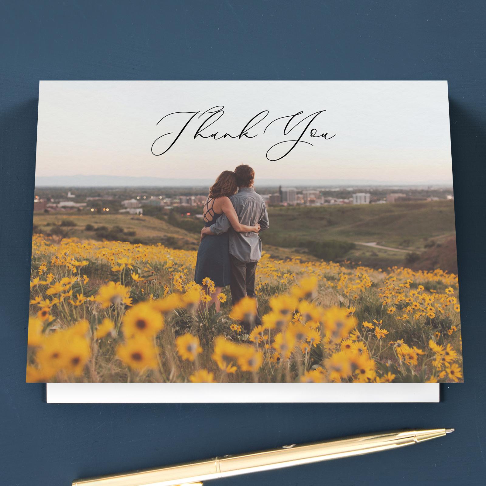 Zola Thank You Cards Meadowlark Photo