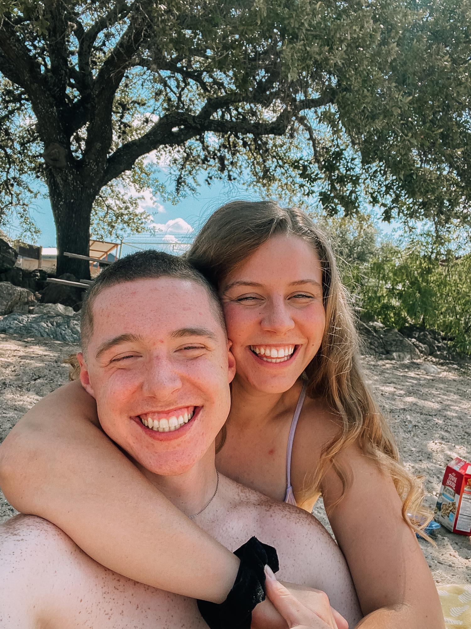 Met in the middle at a sketchy “beach” but still had a picnic, enjoyed each others company, and shared lots of laughs