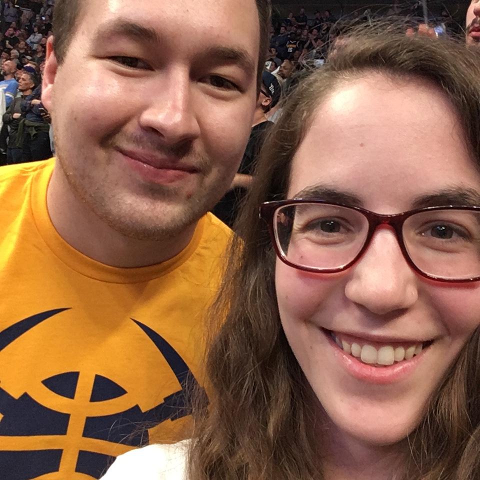 Jenelle's second ever Nuggets game in 2019