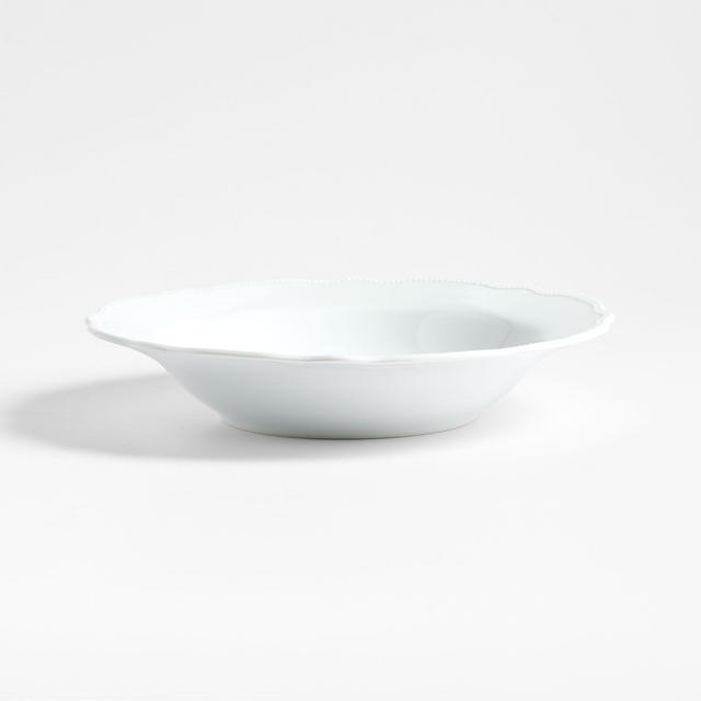 Loire White Porcelain Low Bowl