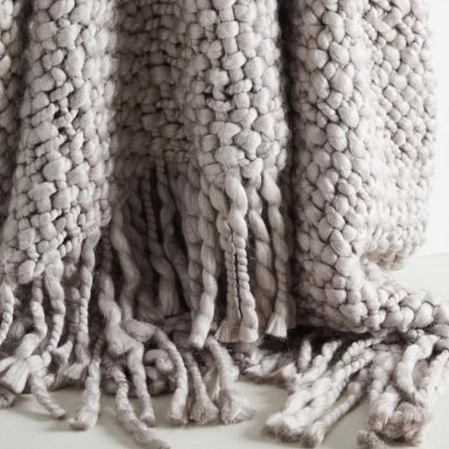 Solid Basketweave Throw