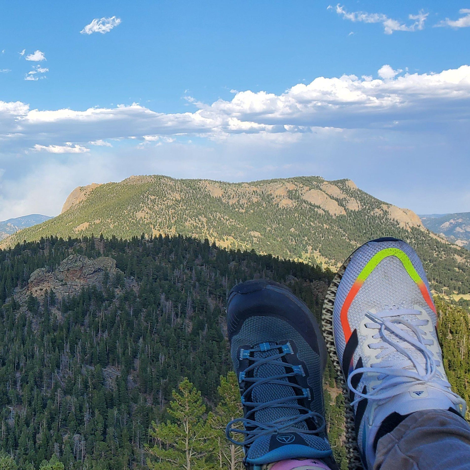 Our first "I love you" while out of breath on a couch-rock in the Rockies.