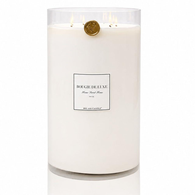 Big Ass Candle | Massive 20lb Luxury Candle, 300oz, Up to 1000 Hours | Home Sweet Home | Vanilla, Caramel, Sugar | Natural Coconut-Soy Wax | by Big Ass Luxuries | As Seen On Shark Tank