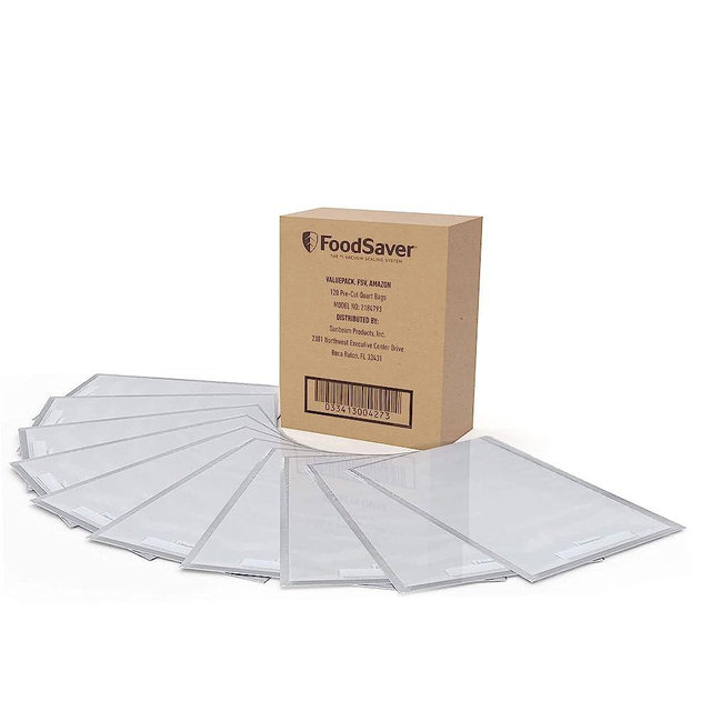 FoodSaver Quart Vacuum Seal Bags, BPA-Free for Food Storage and Sous Vide, 120 Count