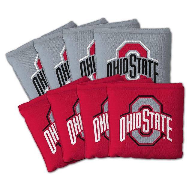 YouTheFan Officially-Licensed NCAA Set of 8 Cornhole Bags - All Weather Dual Sided Slide & Stop - Regulation Size with Carry case