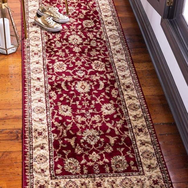Unique Loom Voyage Collection Traditional Oriental Classic Intricate Design Area Rug (2' 2 x 6' 0 Runner, Red/Gold)