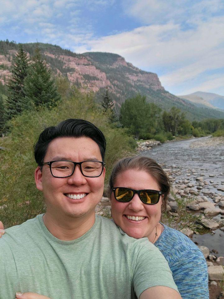 Shawna and Nick in roaring fork valley outside marble