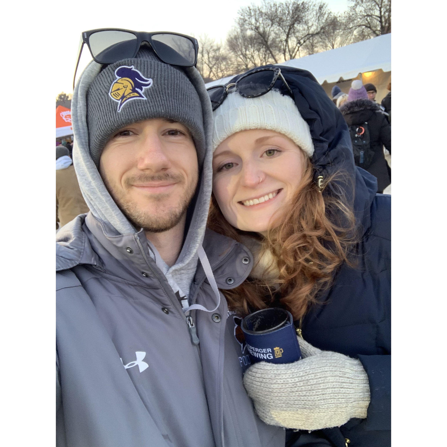 Celebrating Stella's 28th birthday with a winter festival in St. Paul, MN