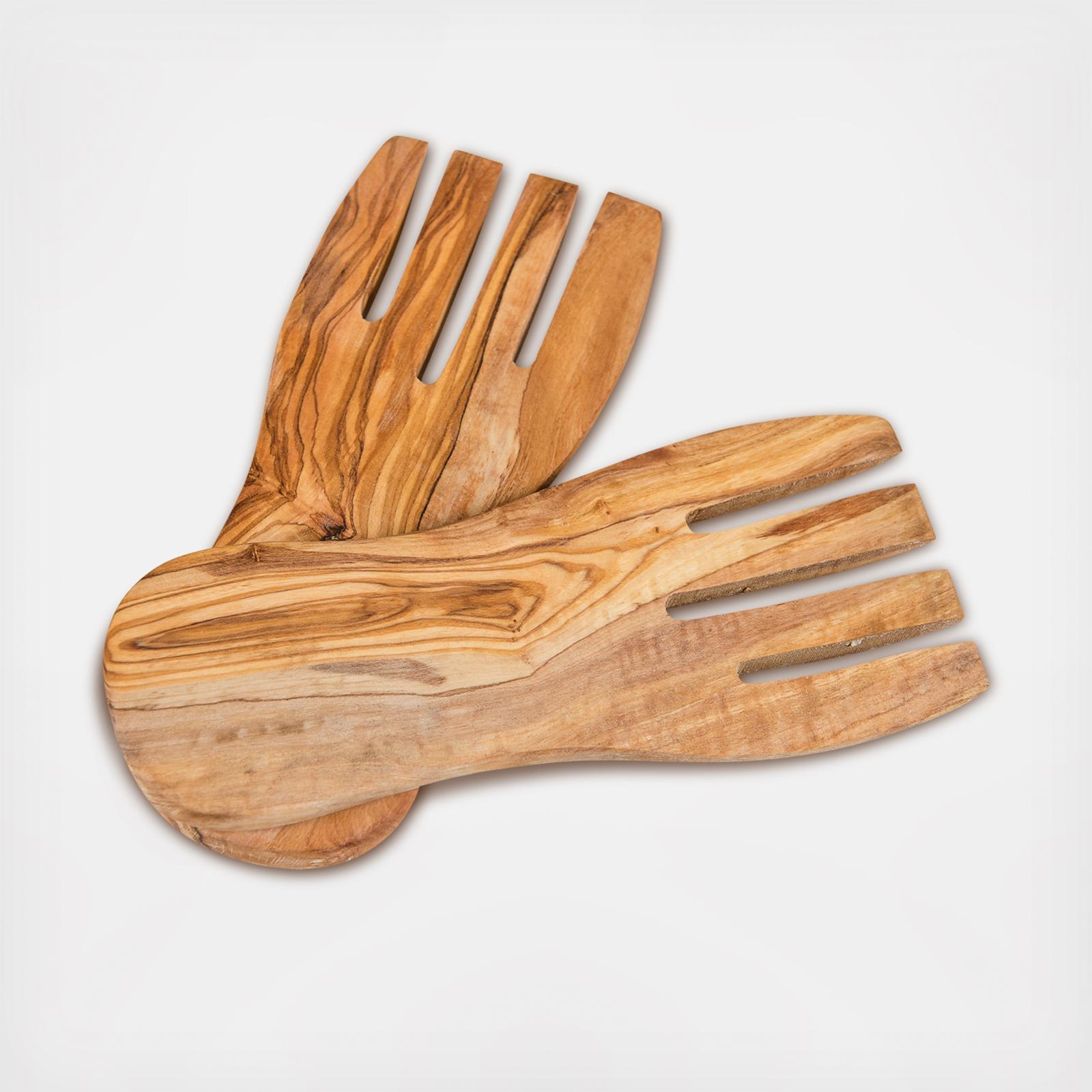 Olive Wood Salad Servers - Thumbnail 4
