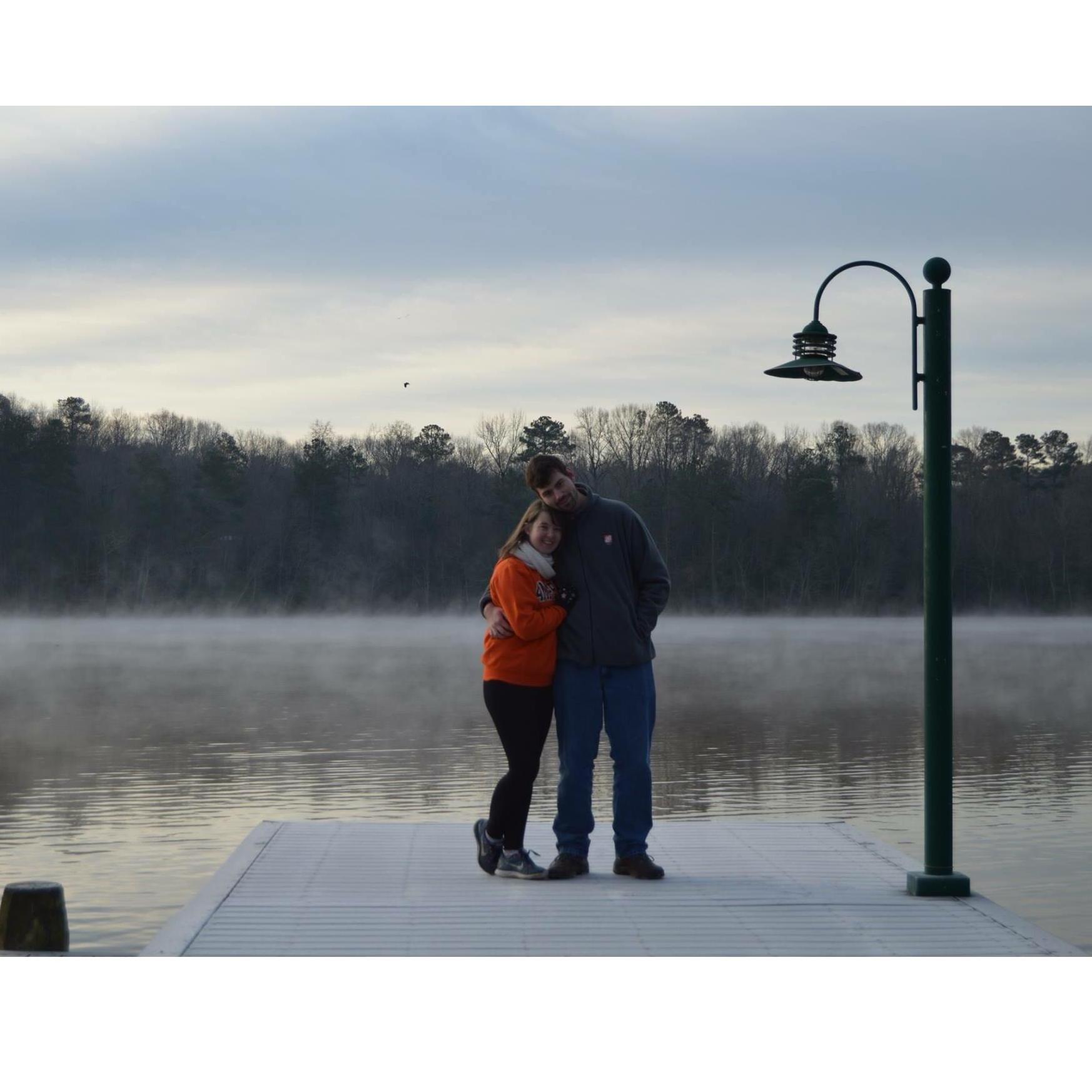 The day we shared our first kiss! He planned it and it was magical! <3