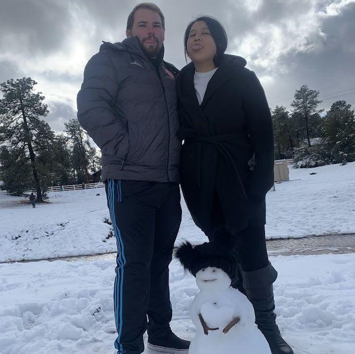 We named this snow baby Dominito