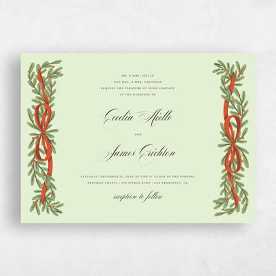 Light Green Wedding Invitation - Crosby Landscape