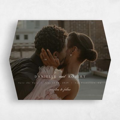 White Diamond Wedding Save the Date - Fawn Photo