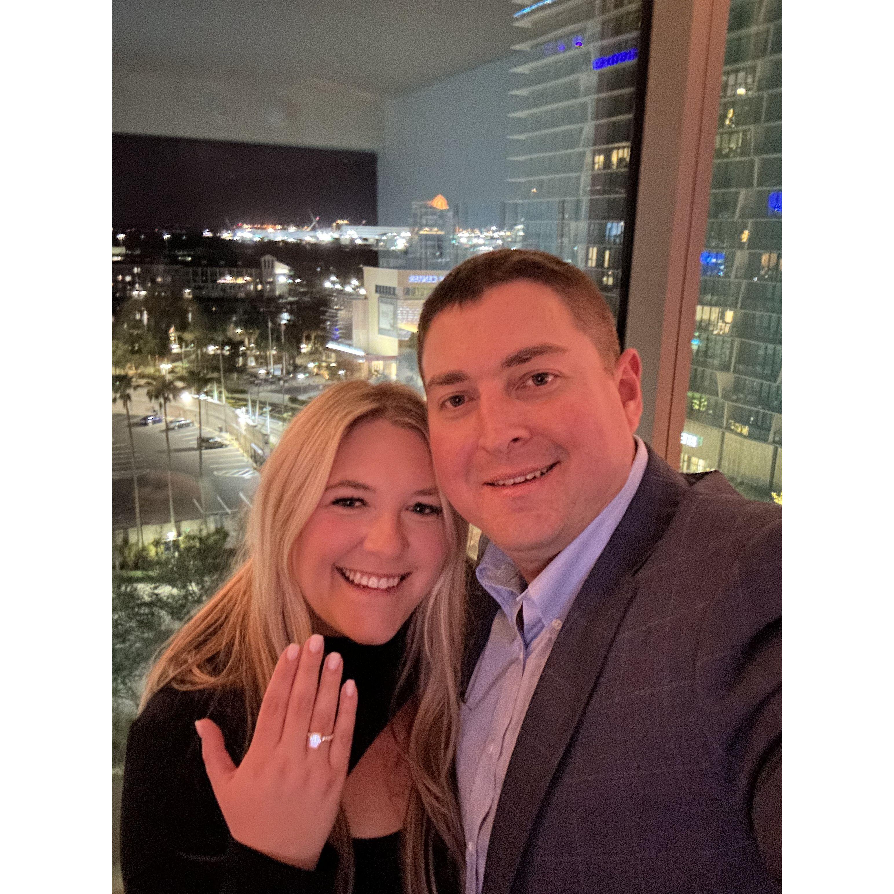 The night we got engaged!