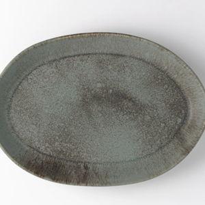 13" Oval Platter - Concrete