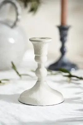 Textured Enamel Taper Holder, Small