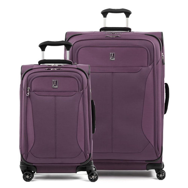 Travelpro Tourlite Softside 2-Piece Set, Expandable Luggage with 4 Spinner Wheels, Lightweight Suitcase, 21" Carry-On, 29 Check Large, Deep Purple