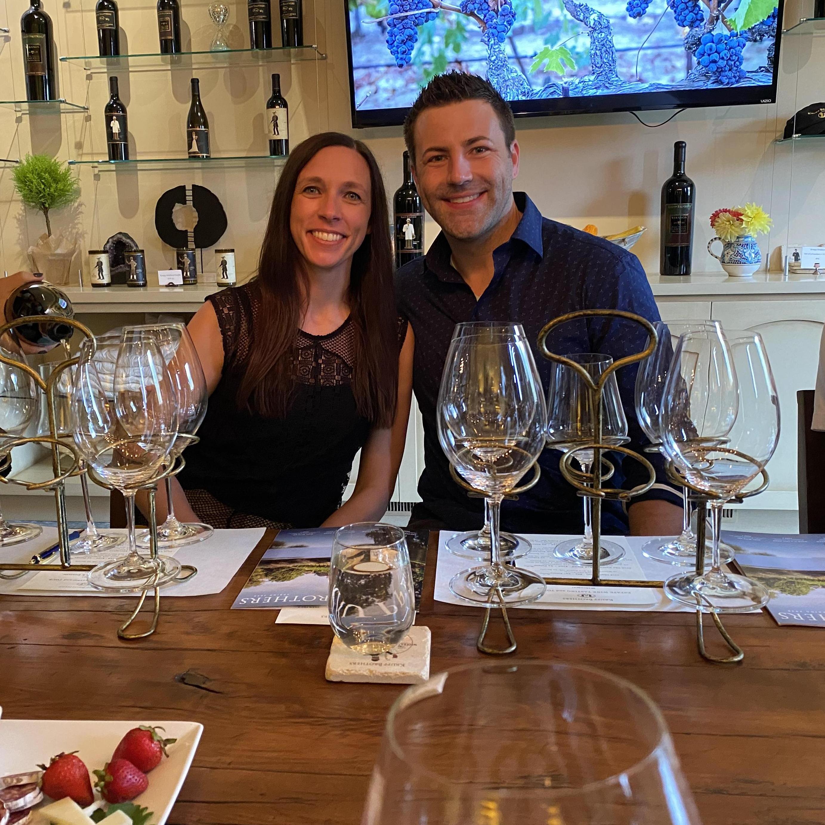 We visited Napa for Ben's birthday. This was the wine tasting we went to at 10am (yikes...then yum!) Every wine has a story and this vinyard had a character for each wine...my favorite was 'The Bride'