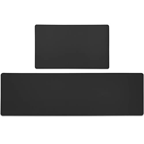 Color&Geometry Kitchen Rug Non Skid Waterproof Kitchen mats Cushioned Anti Fatigue Standing Mat 30"X18"+59"X18" Black